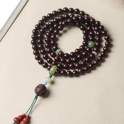 Indian Rosewood 108 Beads Buddhist Prayer Bracelet/Necklace for Men and Women