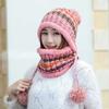 2 Stück/Set Winter Damen Strickmütze Schal Mode Wolle Verdickung Mützenkragen Set