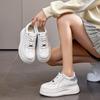 Internet Celebrity Live Broadcast Burst Thick Sole Height Increase Casual Sports Shoes Women 2025 Spring New Muffin Lace-up White Shoes Women