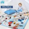 MORYTRADE Road Mat Toy Play Mat Mini Car Play Map Folding X 1m Nordic Style Blue 1.3m