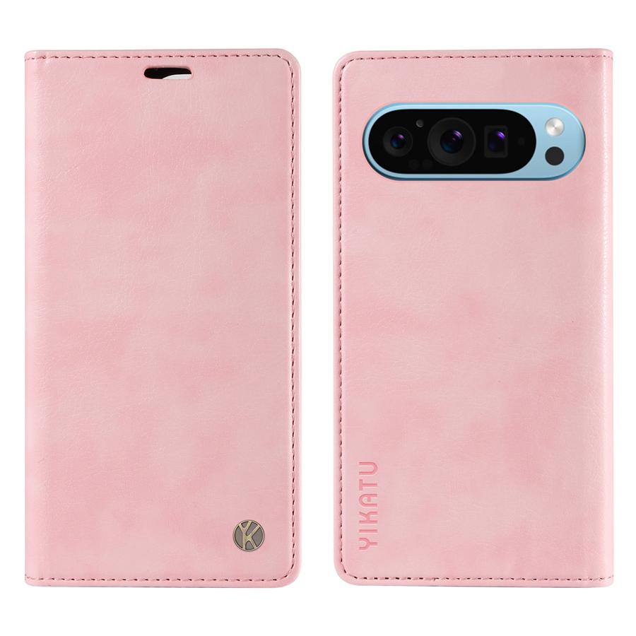 Premium Leather Strong Magnetic Phone Case for Google Pixel 9 Pro Pixel 8 8 Pro 9A 8A 7A Pixel 6 6A Pro Kickstand Wallet Case with Card Slots