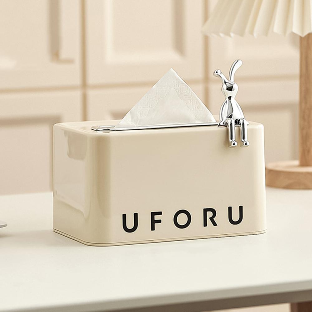 Fashionable Spring Lifting Tissue Holder Anti-slip Dustproof Napkin Paper Box For Home Study Office
