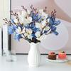 A Single 5-pronged 20-head Artificial Magnolia Flower Home Decoration Piece, Plastic Artificial Flower Shooting Prop
