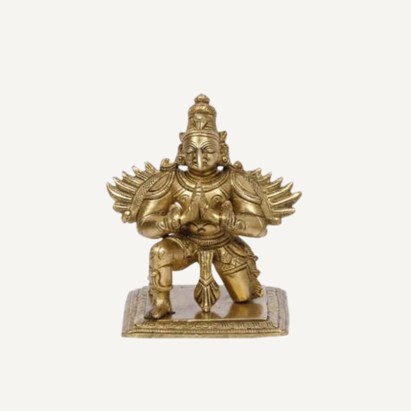 

Lord Garuda Idol, Religious Statue, Enhancers Spiritual Growth, Brass - 18 Cm