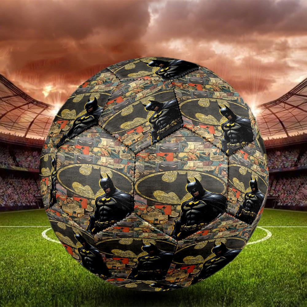 Superheroes Print Size 5 Soccer Ball, Standard Match Football for Sports Game and Team Practice, Ideal Gift for Soccer Fans