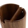 Espresso Knock Bin with Wooden Detachable Bar Coffee Grounds Dump Bin for Restaurant Office Kitchen