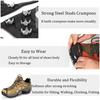 Ghiaccio a 8 denti Chiodino per scarpe Inverno Outdoor Antiscivolo Escursionismo Alpinismo Ghiaccio Neve Ramponi Copriscarpe antiscivolo