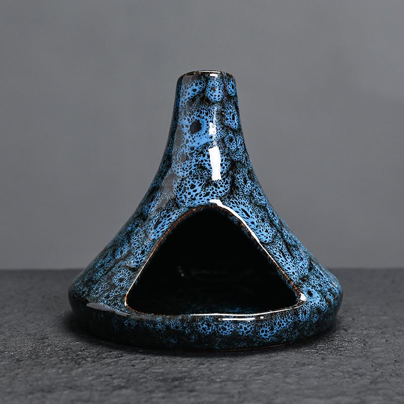 1pc Ceramic Incense Burner for Palo Santo and Sage with Chimney Design Home Decor (Wihtout Incense)