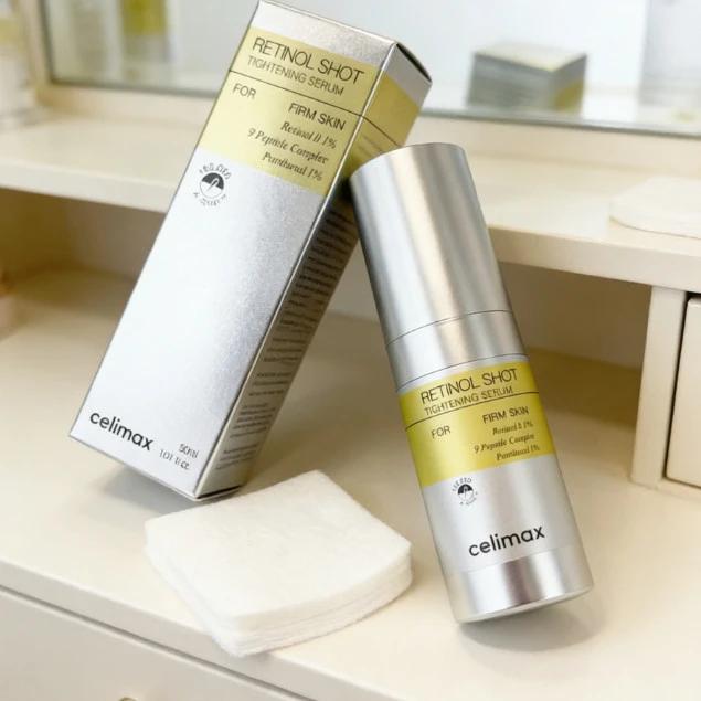 Оригинальная сыворотка CELIMAX Retinol Shot для подтяжки кожи 30 мл, ежедневная антивозрастная, укрепляющая, увлажняющая сыворотка для лица Pack of 1