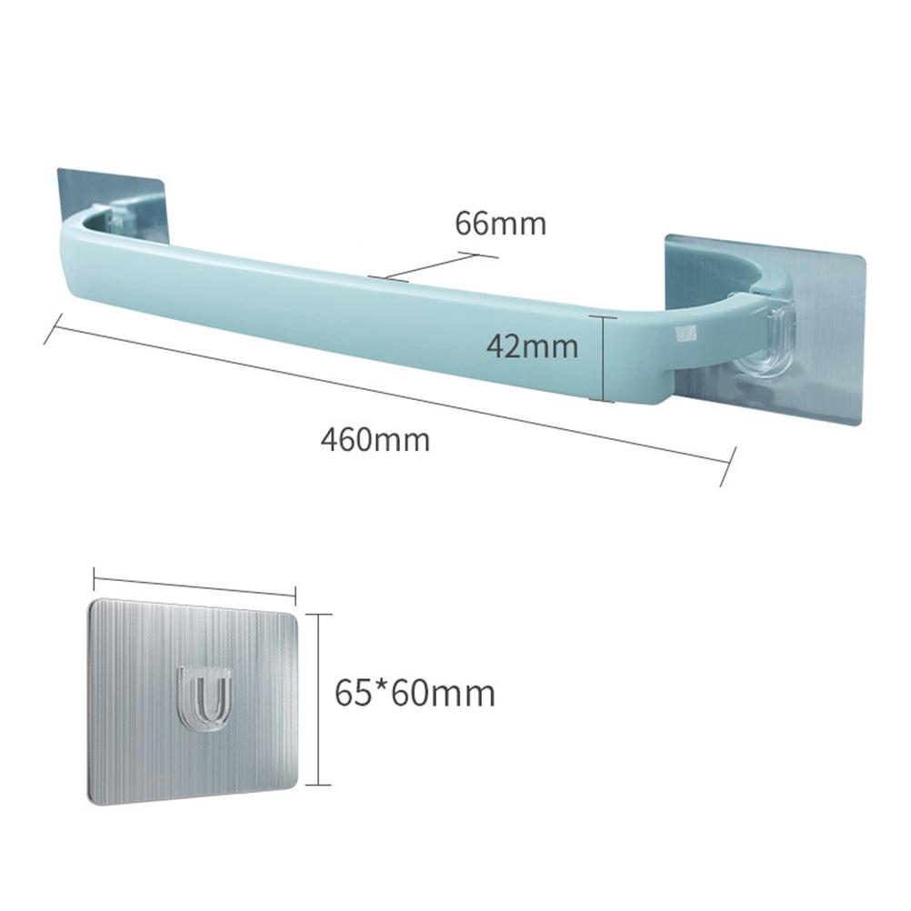 1Pcs Wall-Mounted Self Adhesive Towel Rack Punch Free Storage Rack for Bathroom Kitchen Pink Towel Shelf зелёный