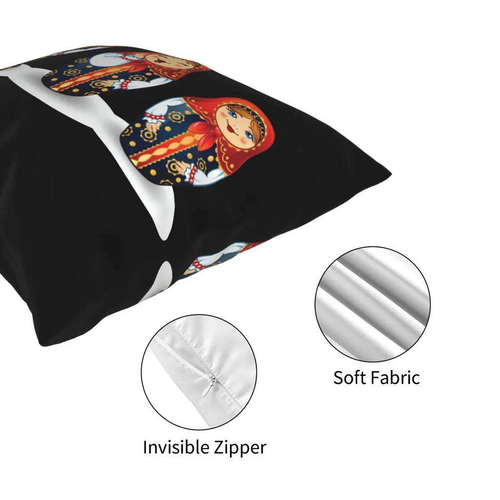 Russian Traditional Art Matryoshka Doll Square Pillow Case Decorative Pillow 45*45cm Pillowcase