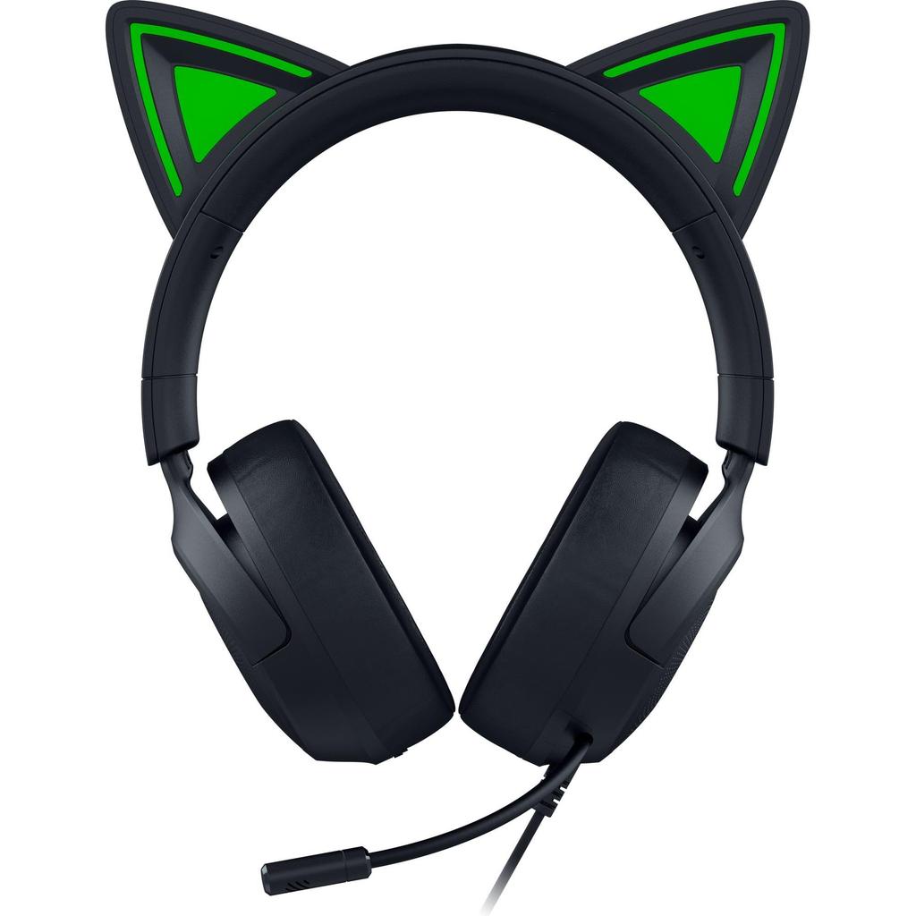 Razer Kraken Kitty V3 X Kabelgebundenes Gaming-Headset mit Einzigartiger Katze a HyperClear Nierenmikrofon für Verbesserte Sprachwiedergabe TriForce 40mm Treiber für Lebensechte und