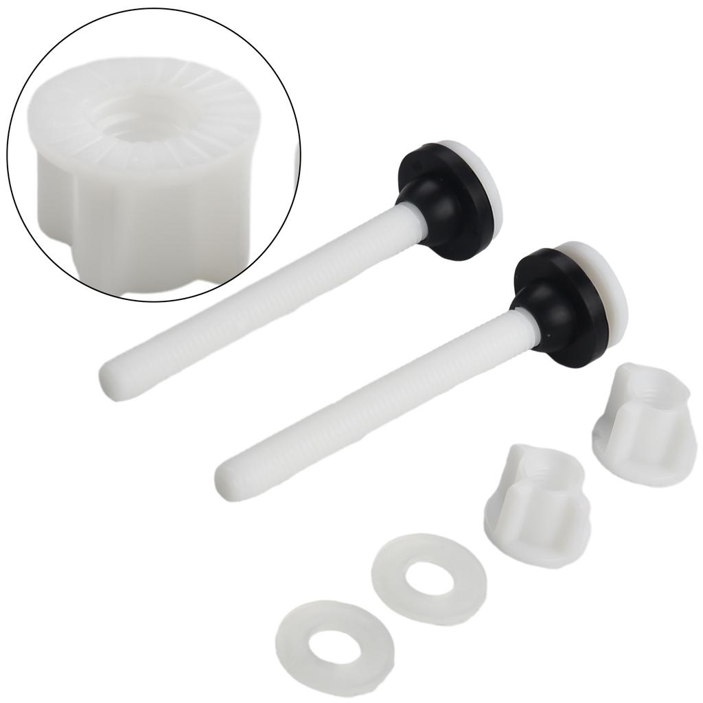 2 Pieces Toilet For Mount Hinge Bolts With Nuts And Washers Plastic And Rubber Fasteners For Toilet Seat Replacement