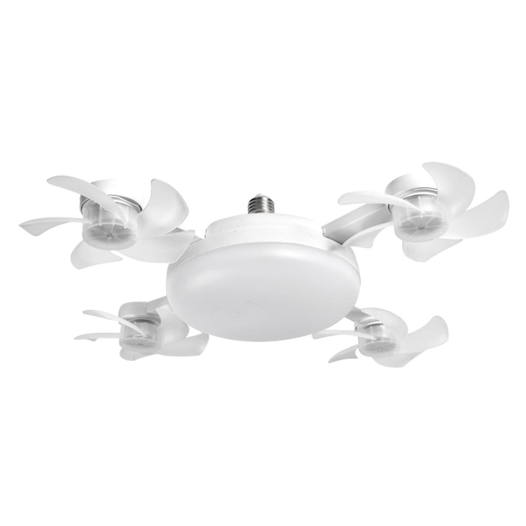 LED Fan Light 3 Colors E26 E27 3 Speeds Eye Friendly Quiet Motor Ceiling Fan Light 2 Timers with Remote Control for Living Room