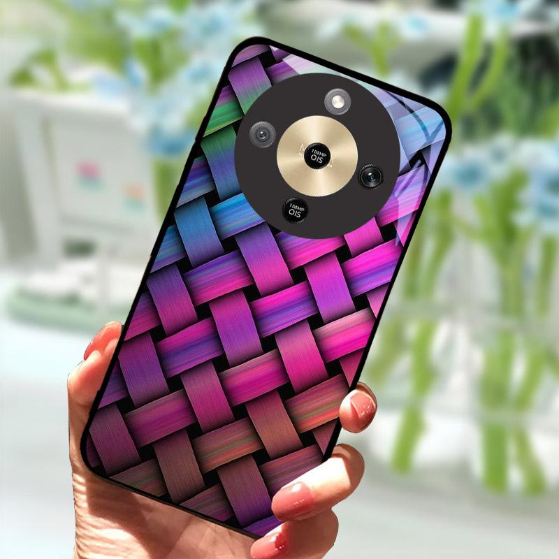 For Honor X9d HonorX9d Case MTN-NX1 Luxury Painted Cover Tempered Glass Phone Casing For Honor X 9 D Fundas Coque Camera Protect