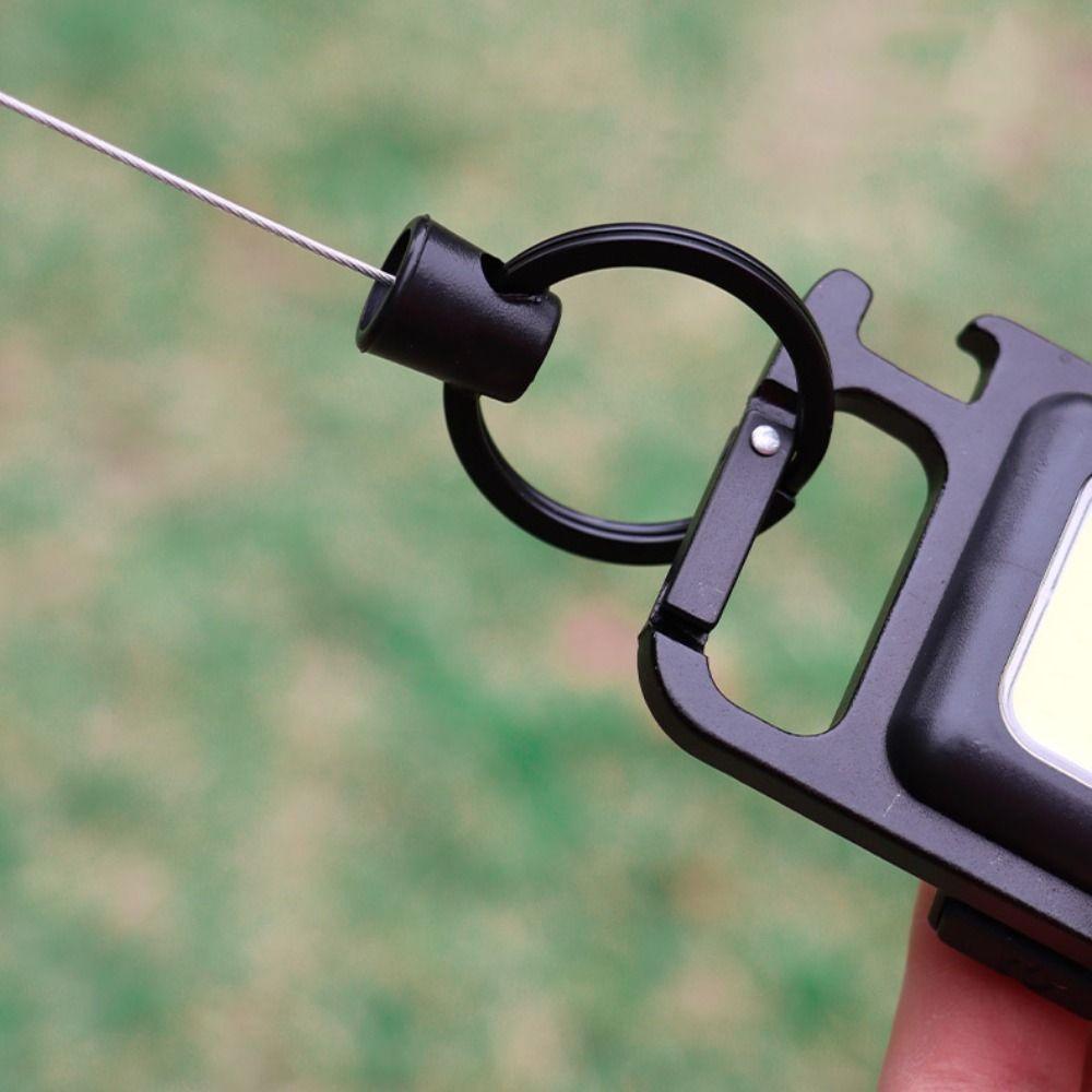 Buckle Badge Holder Anti Lost Easy-to-pull Buckle Rope Elastic Retractable Pull Badge Reel  Outdoor