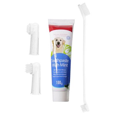 1 Set Dog Toothbrush Soft Bristles Ergonomic Handle Food Grade Safe Ingredients Dog Toothbrush