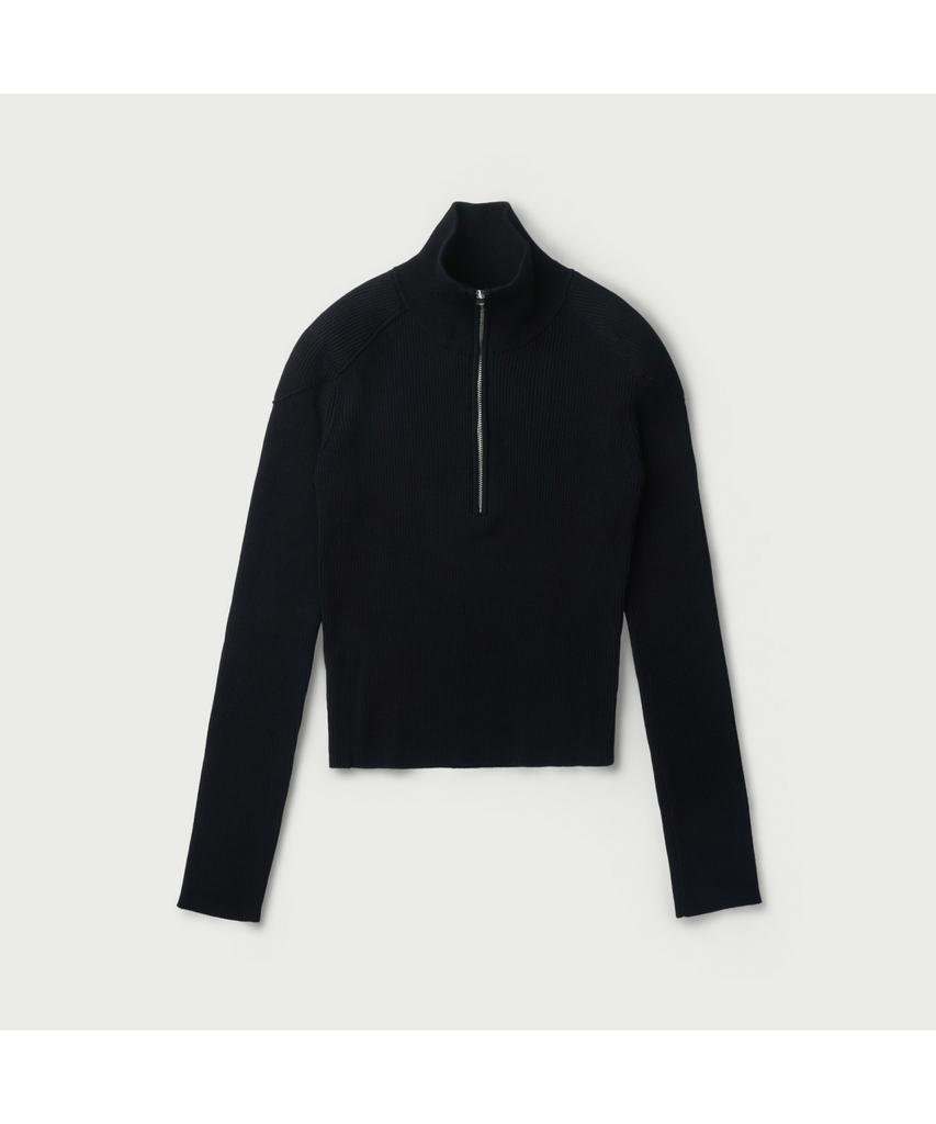 Iiro Woman Ambra Half-Zip Knit Top Iowbw25109Bkx