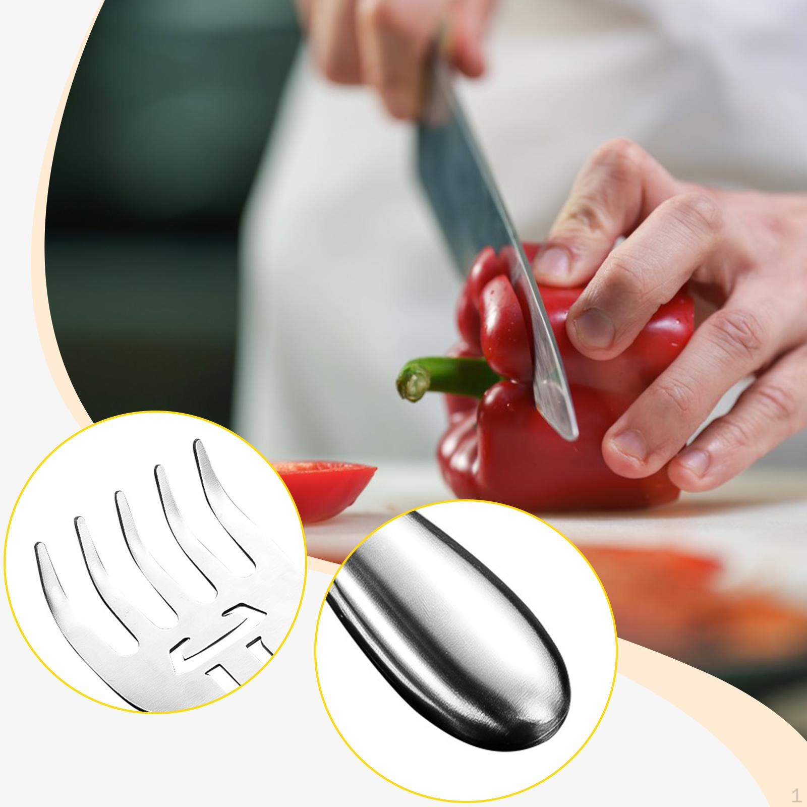 

Stainless Steel Finger Protector Guard for Cutting Food Prep Thickened Knife Fingers