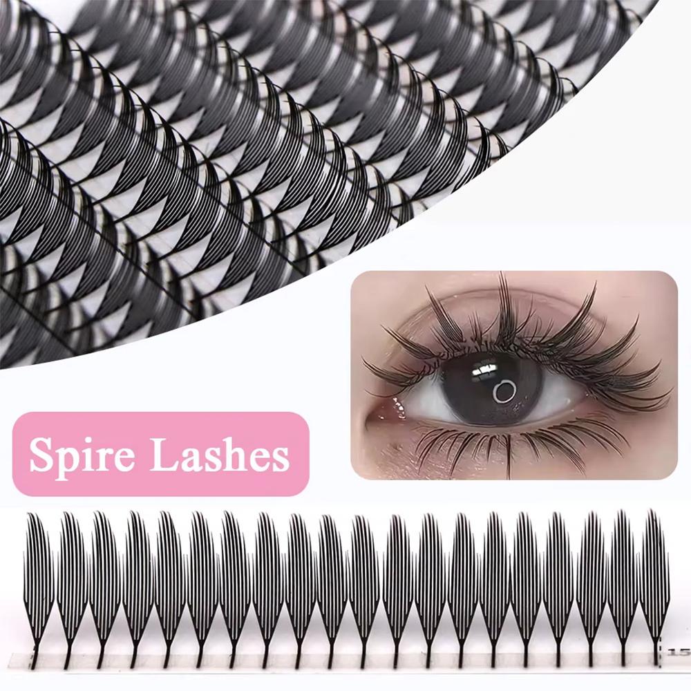 Premade Fans Comic Spire Eyelash Extension Lightweight Feather Lashes  for Everyday or Party Use