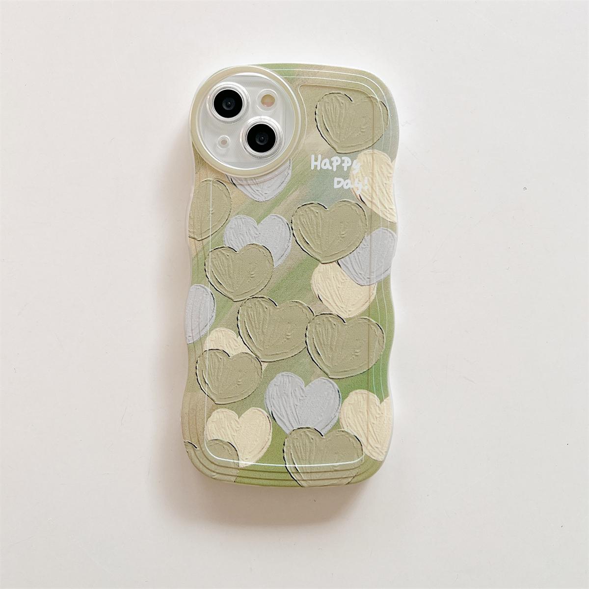 

Зеленое сердце с розовым сердечным узором, мягкий чехол из ТПУ, модный чехол для телефона для iPhone, Samsung Vivo, Xiaomi Oppo Samsung Galaxy A21s зелёный