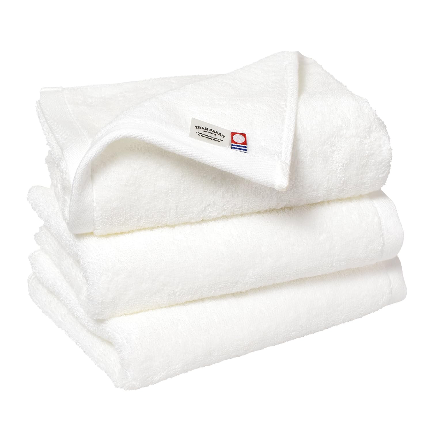 

Transparan Imabari Face Made in Cotton Towels, 3-Piece Set, Luxe, Japan, Thick, Hotel-Grade, Absorbent, 100% (Off-White)