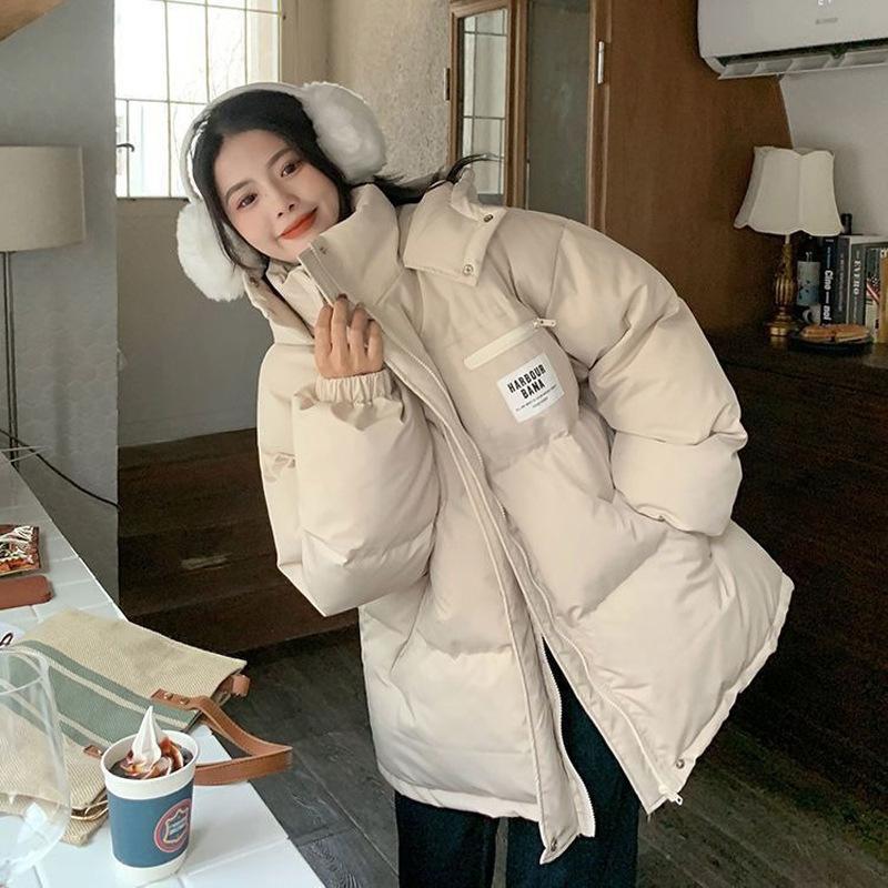Down Jacket Women's Winter New Thickened Bread Jacket Korean Style Loose Cotton Jacket for Little People
