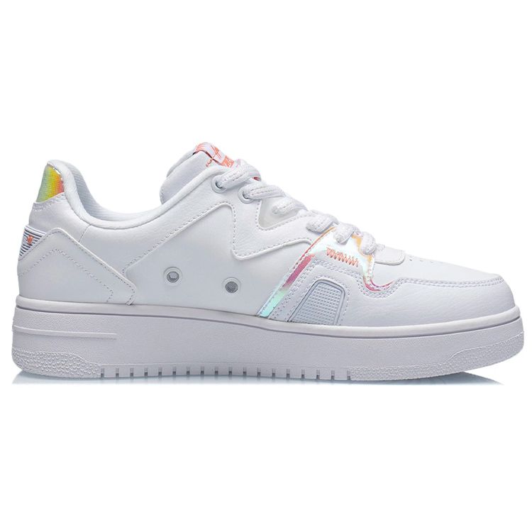 Li-Ning Non-Slip Lightweight Low-Top Skate Shoes Women Sneakers White AGCR466-4