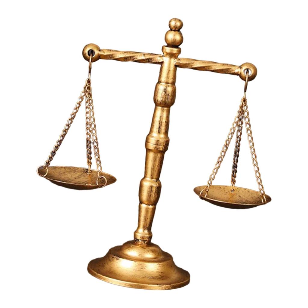 Scale Jewelry Display Tray Jewelry Storage Cosmetic Organizer Centerpiece Stand for Office Graduation Judges Law Students