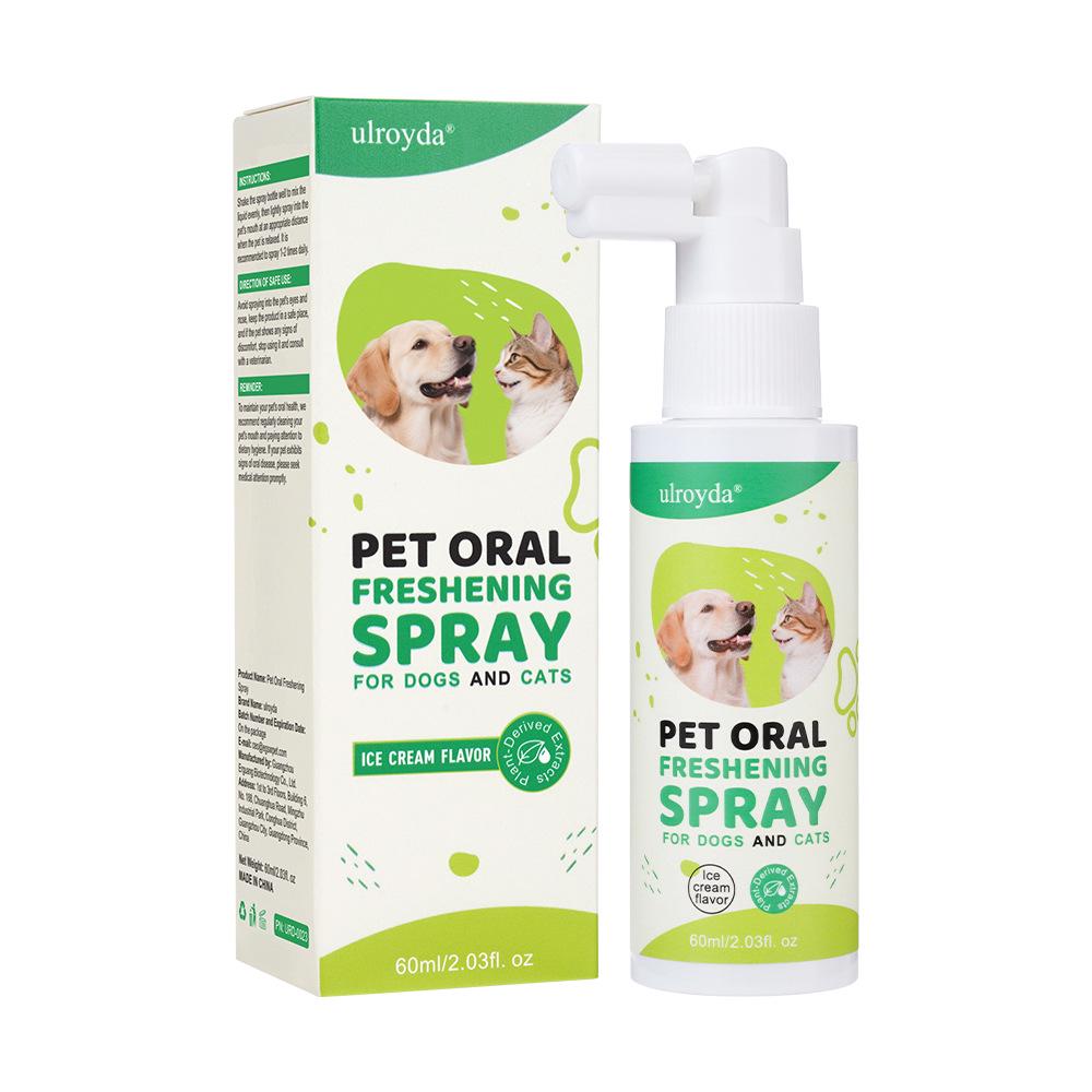 

Спрей для свежего дыхания и защиты зубов для кошек и собак TEMU - Дезодорирующий ополаскиватель для рта и чистящий раствор