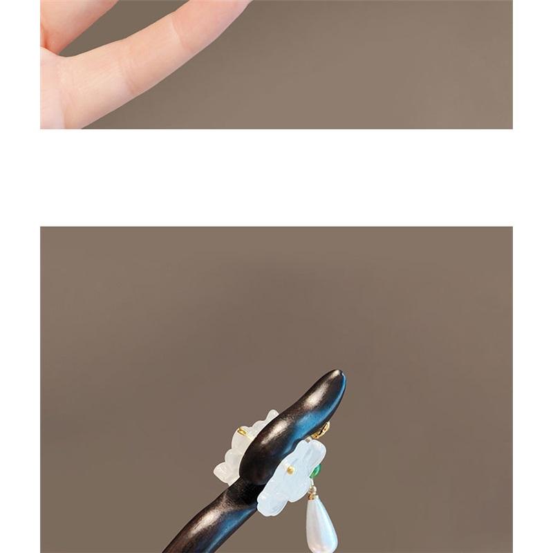 New Chinese Style Crystal Lotus Tassel Hairpin Elegant Ancient Step Shake Hair Stick Hanfu Updo Elegant Women Retro Hair Ornaments