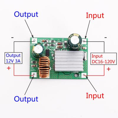 DC-DC 9/16V-90/120V Step-down Module Outputs 5V/12V 3A Voltage Conversion Module