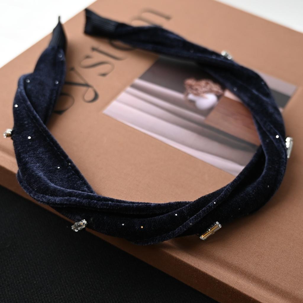 High Grade Dark Red Velet Autumn Winter Hairbands for Girls and Women Headwear Hair Bands Hair Accessories