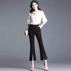 High-Waist Micro-Flare Pants - Women's Korean Style, Spring/Summer New Arrival, Versatile and Fashionable with Slit Detail.