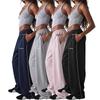 STREETRICH Retro Y2K Baggy Hosen Mode Damen Tasche Elastischer Bund Weiter Bein Hose Lässige Streetwear Jogginghose Hosen