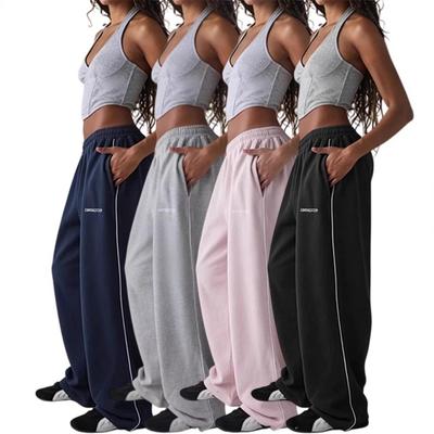 STREETRICH Pantaloni Larghi Retro Y2K Moda Donna Tasca Vita Elasticizzata Gamba Larga Pantalone Casual Streetwear Pantaloni della Tuta Pantaloni