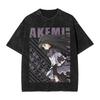 Heet Mahou Shoujo Homura Akemi Grafische Print Vintage Gewassen T-shirt Mannen Vrouwen Katoen Streetwear Mode Oversized Zomer Nieuw T-shirt