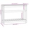 Planting Trough with Shelf Black 111.5 X 34.5 X 81 Cm Pine Wood