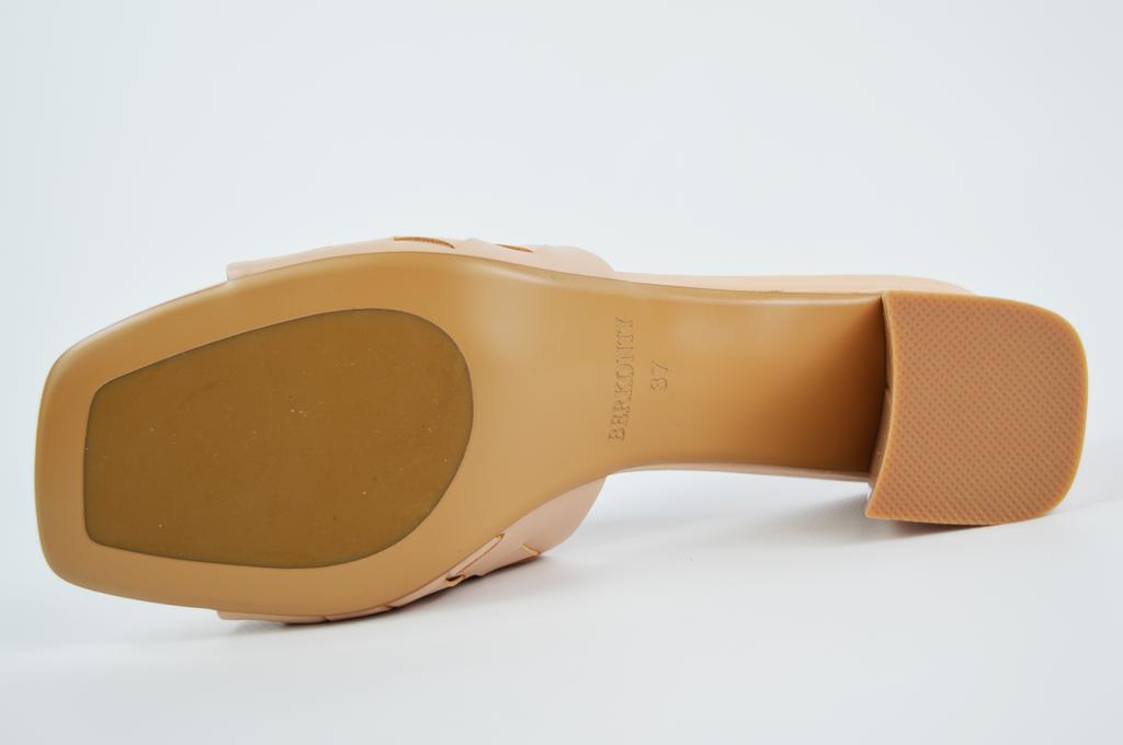 Slides with Heels Berkonty 5506 35 Peach Skin