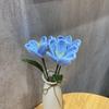 Buquê de Flores de Lã Tricotado à Mão: Ornamento de Rosa, Lírio, Girassol Presente