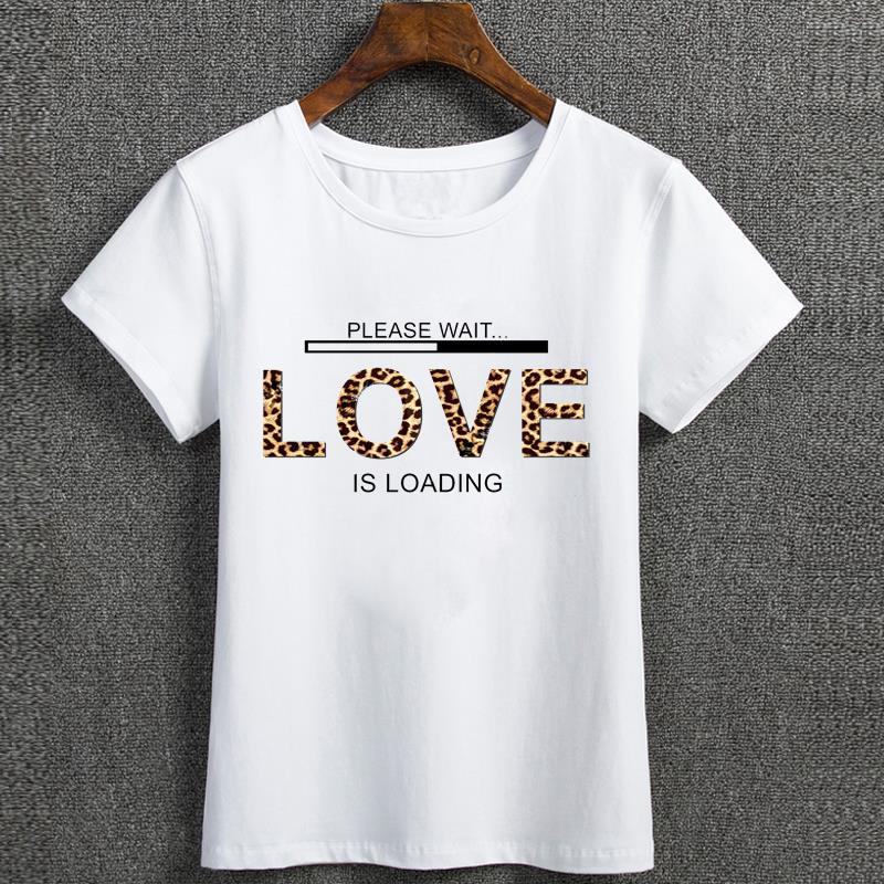 

Leopard Print Letters Modal Women Print Fashion Casual Short-sleeved T-shirt Graphic T Shirts Tops Women Clothes XXXL