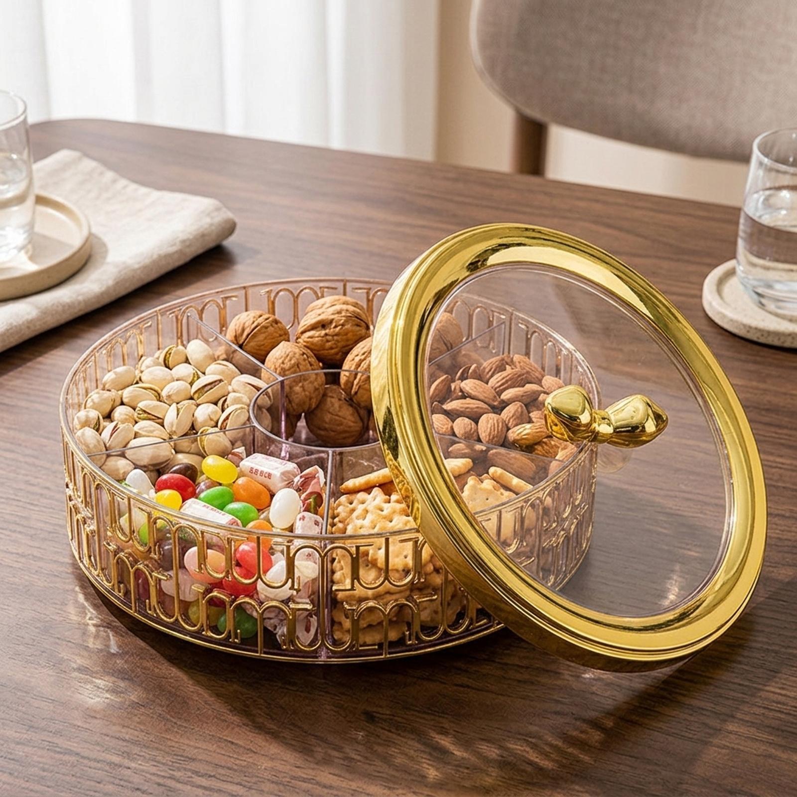 

Rotating Serving Plate PET ABS Material Stylish Dessert Tray Decoration Tray for Sweet Table Hospitality золотий