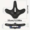 Adjustable Wide Bike Seat Comfortable Memory Foam Bicycle Saddle Shock Absorbing For Mountain Road City Stationary Exercise Bike