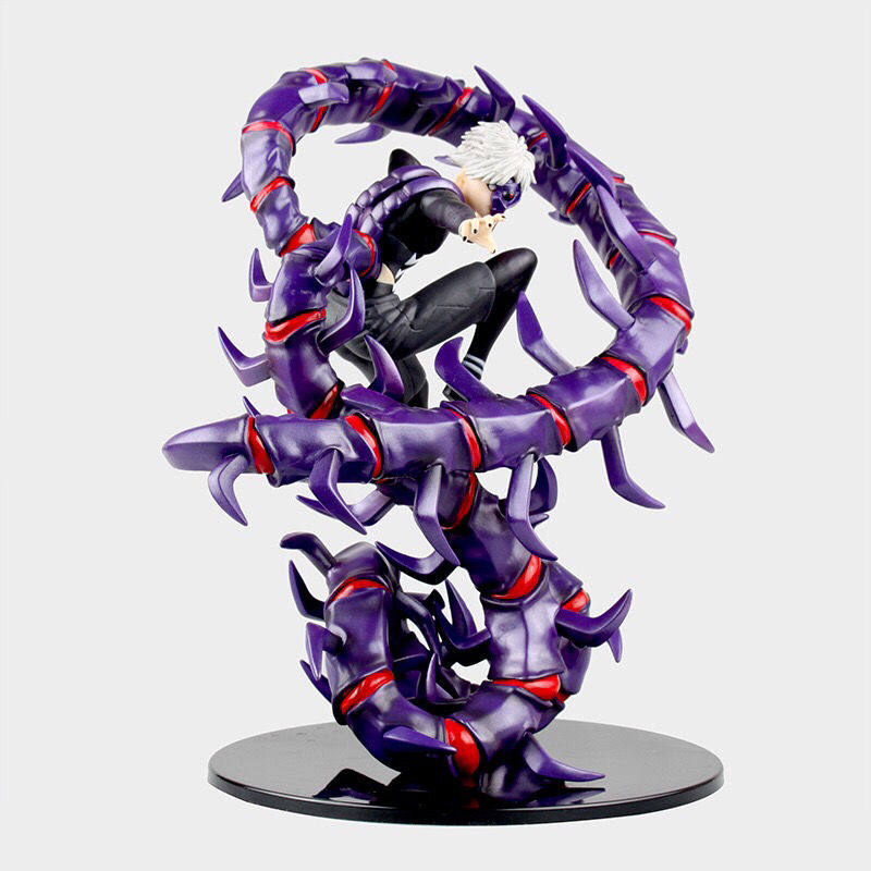 28cm Tokyo Ghoul Half-Kakuja Centipede Form Kaneki Ken Action Figure White Hair Awakened One-Eyed Ghoul Statue Anime Toy Gift