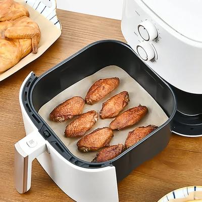 50 PCS Air Fryer Disposable Paper Liner, Square Parchment Insert Non-Stick,