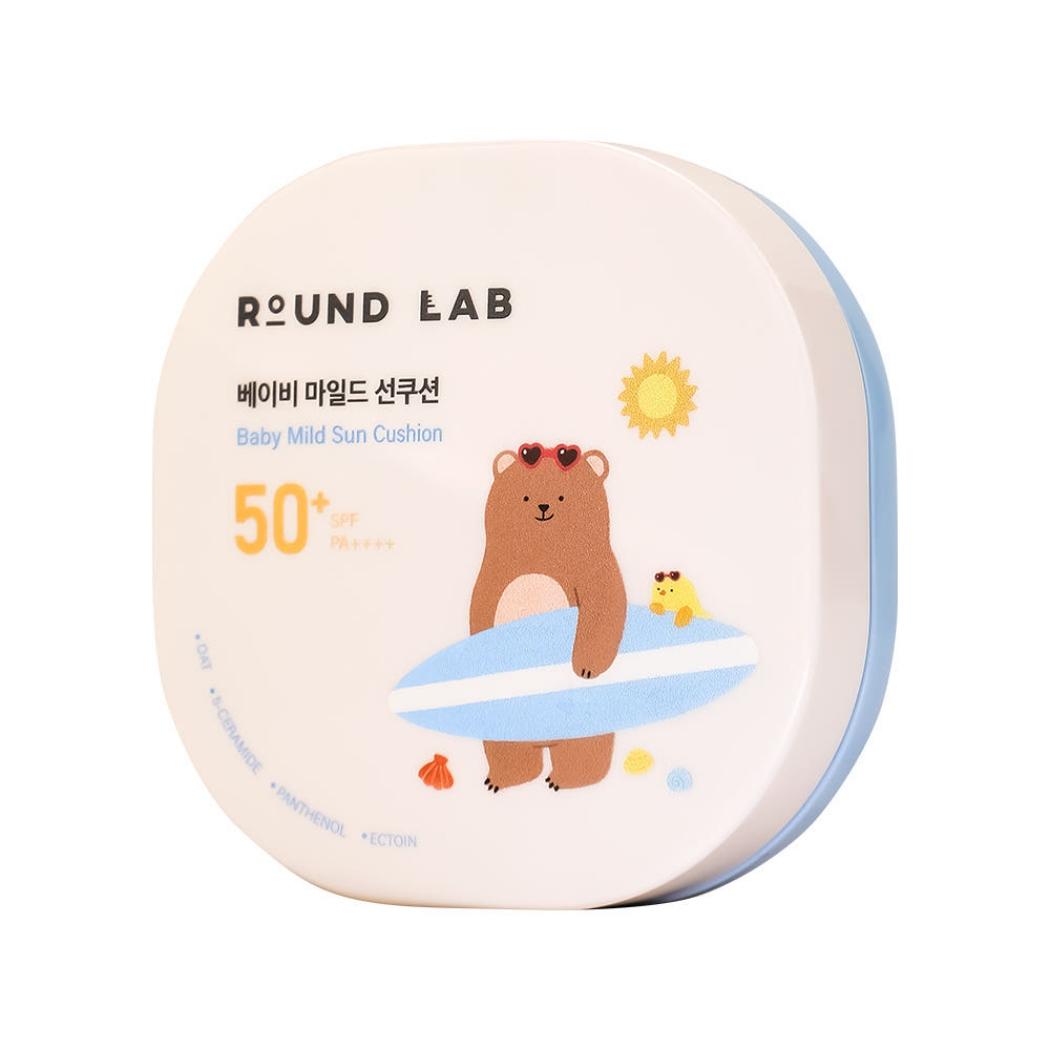 ROUND LAB Baby Mild Sun Cushion SPF50+ PA++++ Gentle UV Protection Sun Cushion 16g 1 Pack (16g)