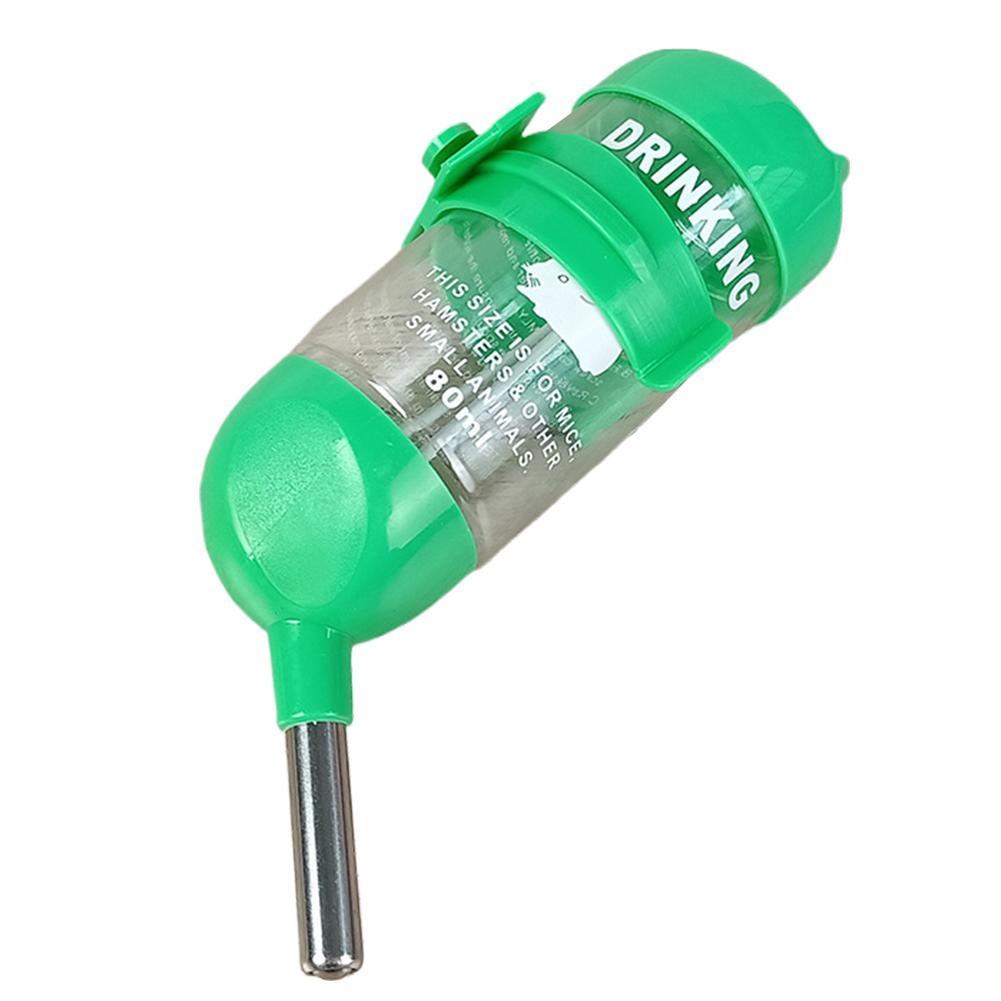80ml Ball-bearing Pet Water Bottle for Hamster Rabbit Anti-Leak Hanging Dispenser Small Pets Cage Feeder Drinking Fountain