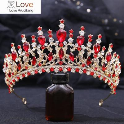 Barock Wunderschöne Kristalltiaras und Kronen Braut Kopfschmuck Königliche Königin Brautdiadem Prinzessin Hochzeitskrone Haarschmuck