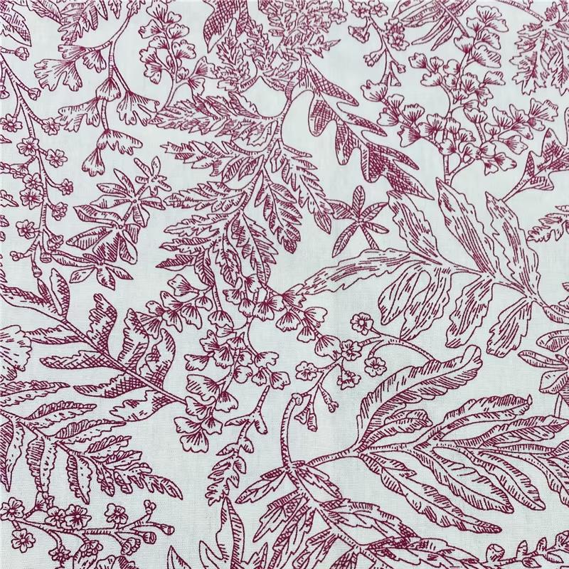 150x50cm Pure Cotton Plant Printed Fabric For Summer Women's Dresses, Shirts Curtains Bedding Handmade DIY Sewing Fabric TJ21948