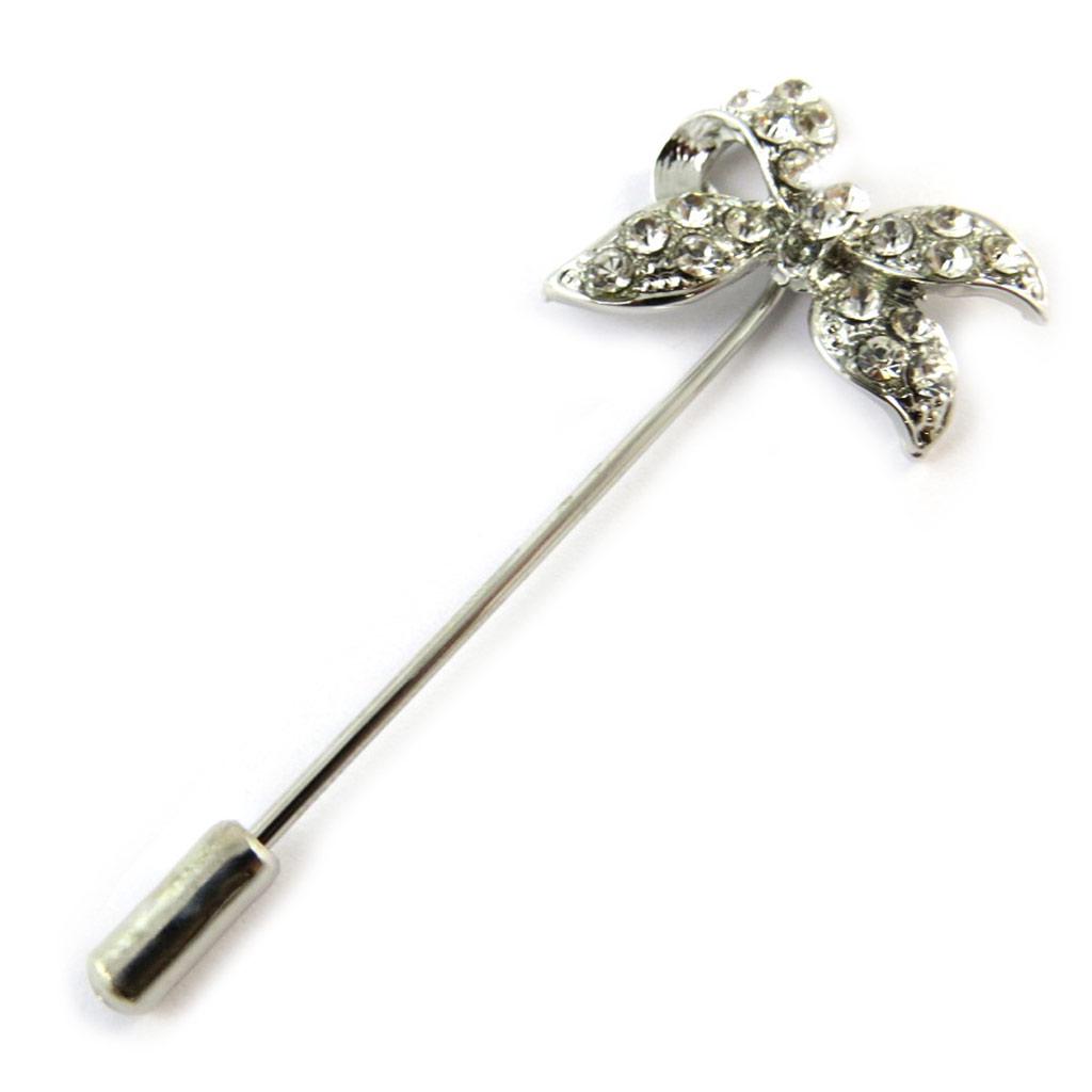 Les Trésors De Lily [N8111] - Broche Créateur 'Sissi' blanc (noeud)